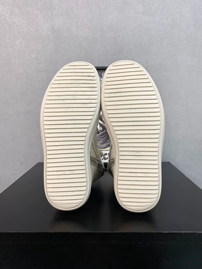 Rick Owens White Geobasket Sneakers-yf