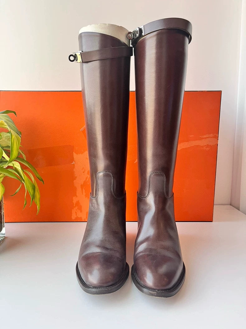 Hermes Women's Long Boots in Black