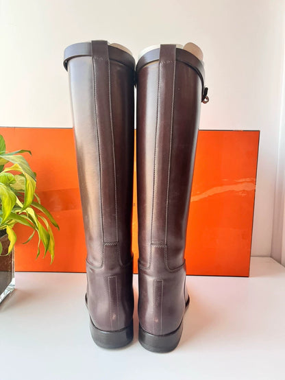 Hermes Women's Long Boots in Black