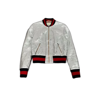 Gucci Liquid Silver Bomber Jacket