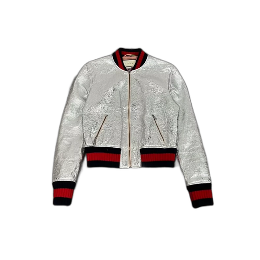 Gucci Liquid Silver Bomber Jacket
