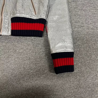 Gucci Liquid Silver Bomber Jacket