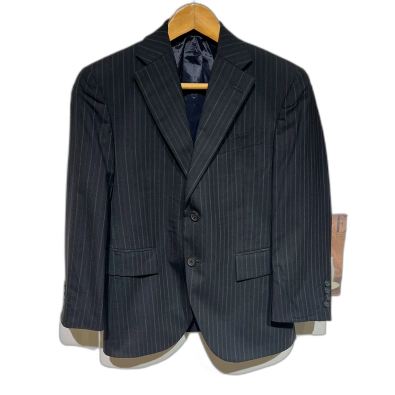 Vintage Striped Suit Jacket for Gentlemen