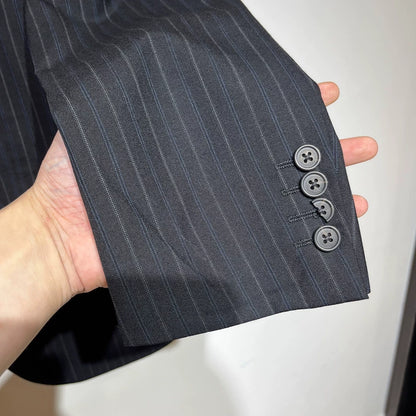 Vintage Striped Suit Jacket for Gentlemen