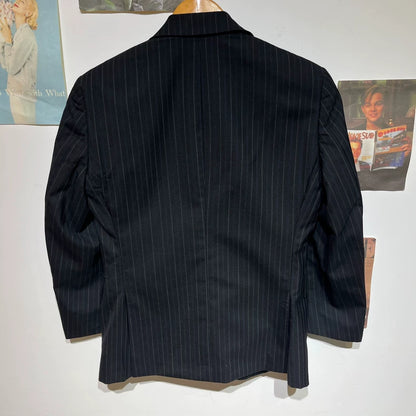 Vintage Striped Suit Jacket for Gentlemen