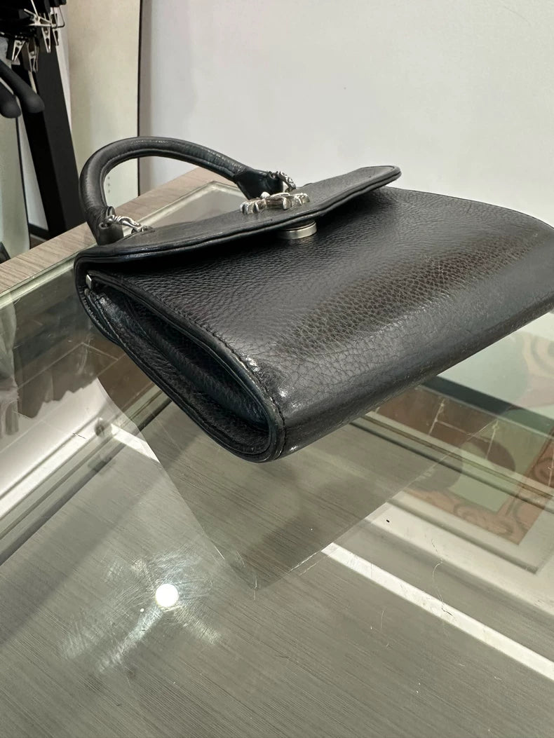 Chrome Hearts Black Crossbody Bag 18cm