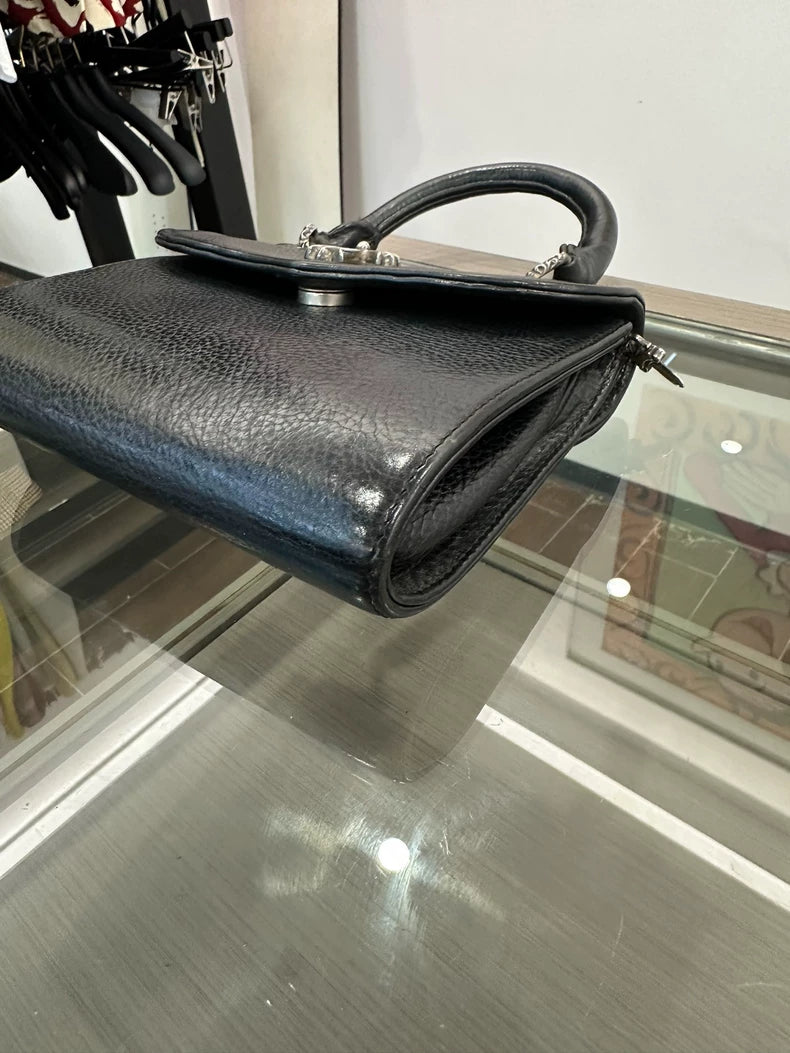 Chrome Hearts Black Crossbody Bag 18cm