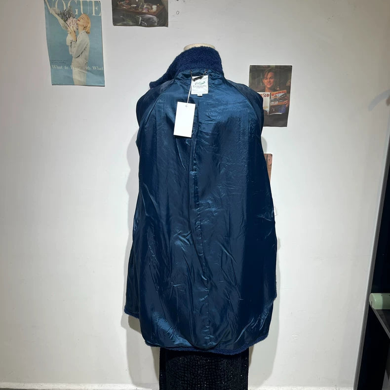 Vintage Blue Alpaca Wool Coat