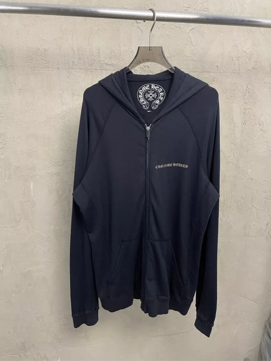 Vintage Chrome Hearts Black Zip Hoodie