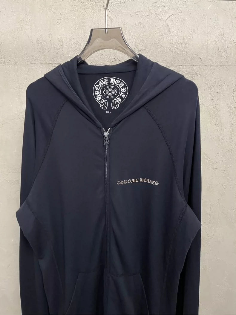 Vintage Chrome Hearts Black Zip Hoodie