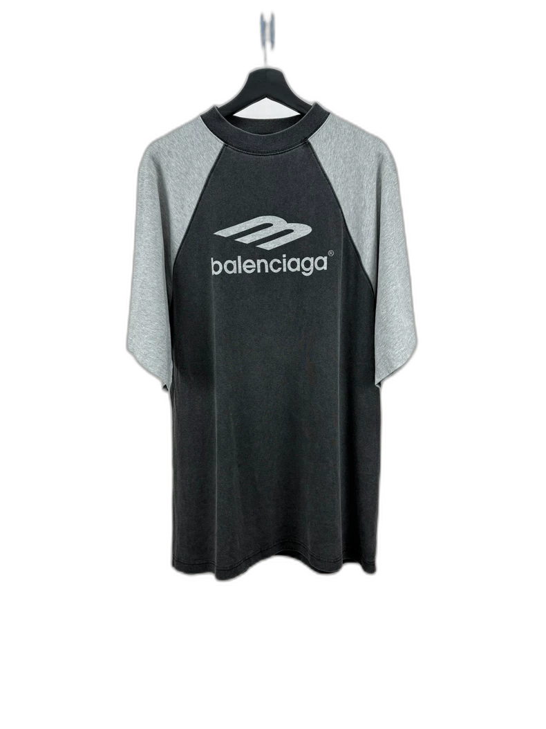Balenciaga Black Gray Short Sleeve Shirt