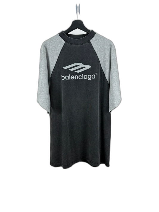 Balenciaga Black Gray Short Sleeve Shirt