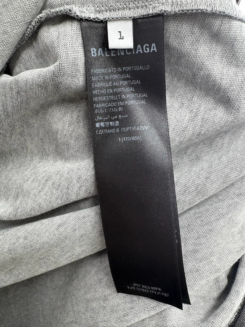 Balenciaga Black Gray Short Sleeve Shirt
