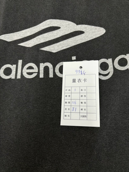 Balenciaga Black Gray Short Sleeve Shirt