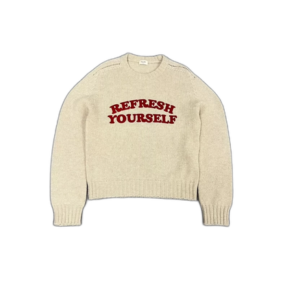 Celine Wool Sweater with Embroidered Logo