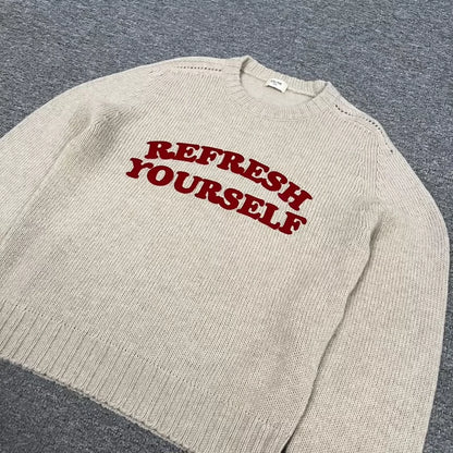 Celine Wool Sweater with Embroidered Logo