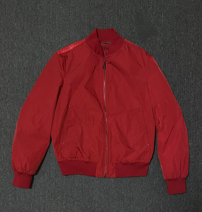 Bottega Veneta Red Baseball Jacket-yf