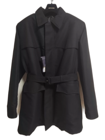 Prada Black Belted Coat for FW22 Collection