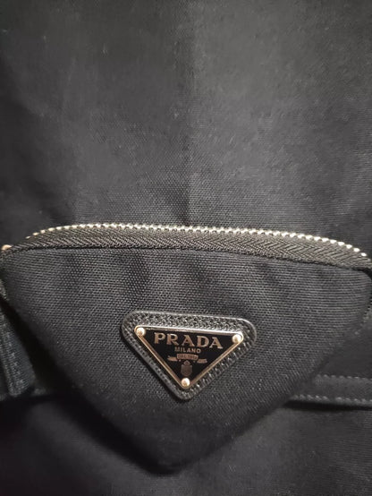 Prada Black Belted Coat for FW22 Collection