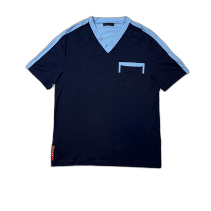 Prada Black Blue Short Sleeve T-Shirt