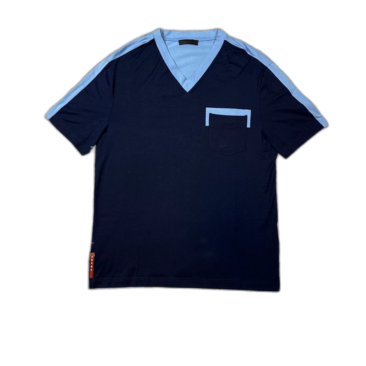 Prada Black Blue Short Sleeve T-Shirt