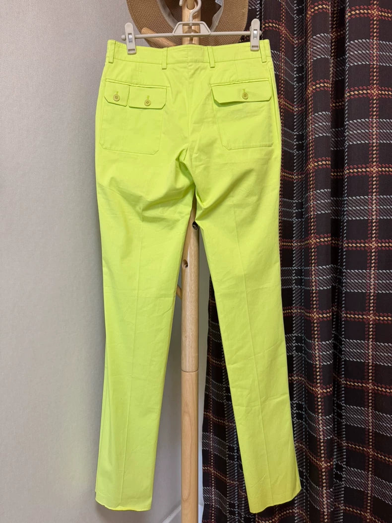 Hermes Yellow Casual Pants with Tags-yf