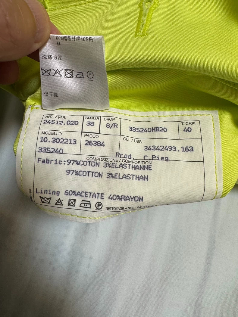 Hermes Yellow Casual Pants with Tags-yf
