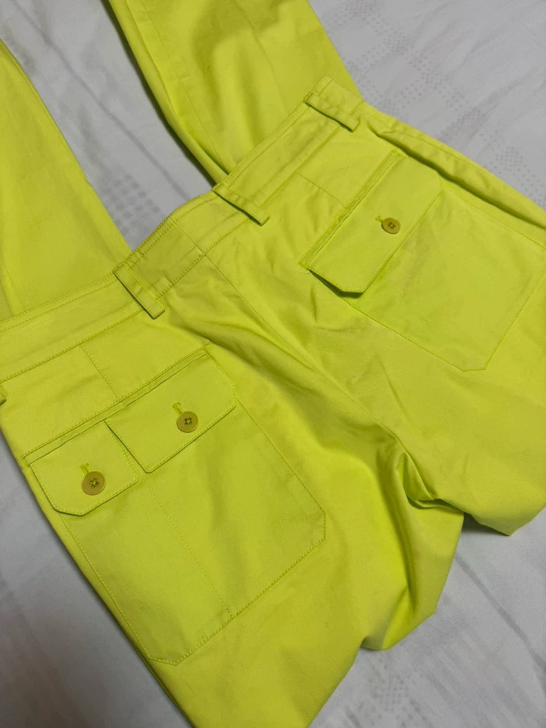 Hermes Yellow Casual Pants with Tags-yf