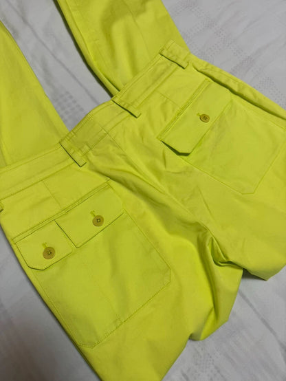 Hermes Yellow Casual Pants with Tags-yf