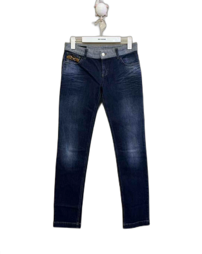 Gucci Blue Logo Denim Pants