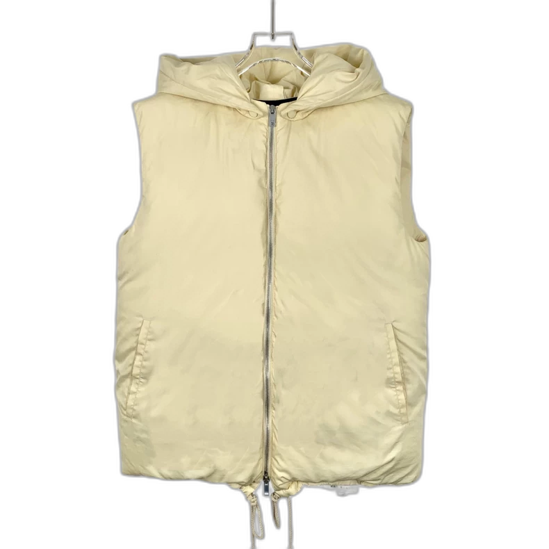 Celine Yellow Hooded Puffer Vest