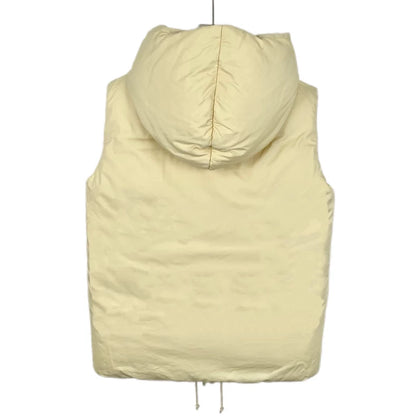 Celine Yellow Hooded Puffer Vest