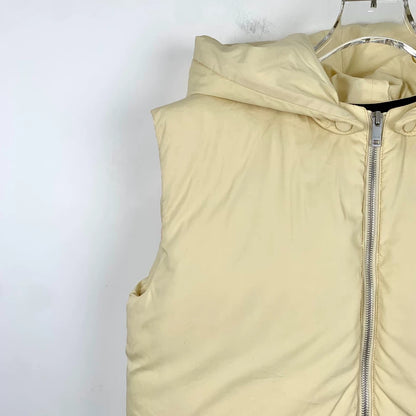 Celine Yellow Hooded Puffer Vest