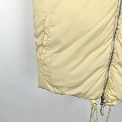 Celine Yellow Hooded Puffer Vest