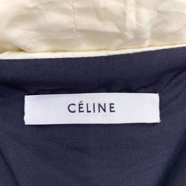 Celine Yellow Hooded Puffer Vest