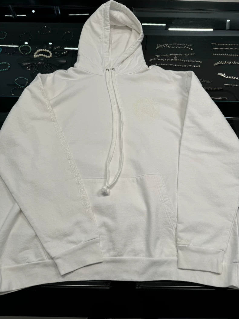 Chrome Hearts White Glow Horseshoe Hoodie-yf
