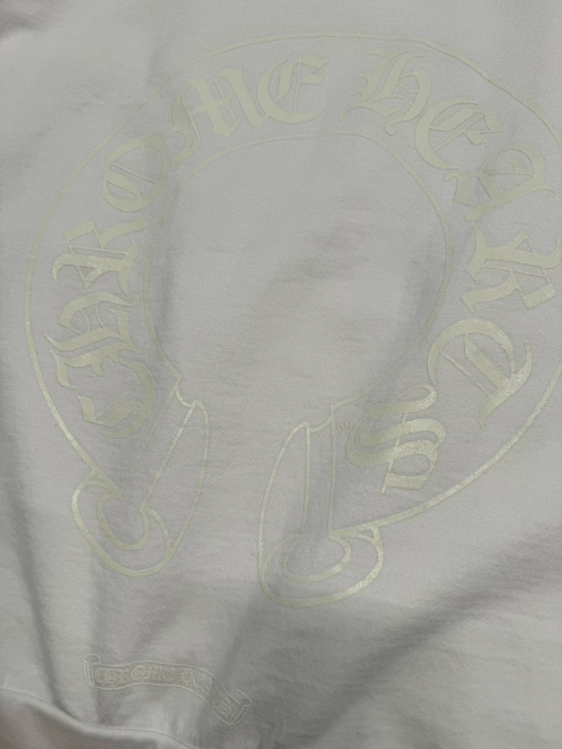 Chrome Hearts White Glow Horseshoe Hoodie-yf