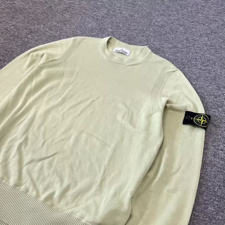 Stone Island Knit Sweater in Avocado Color
