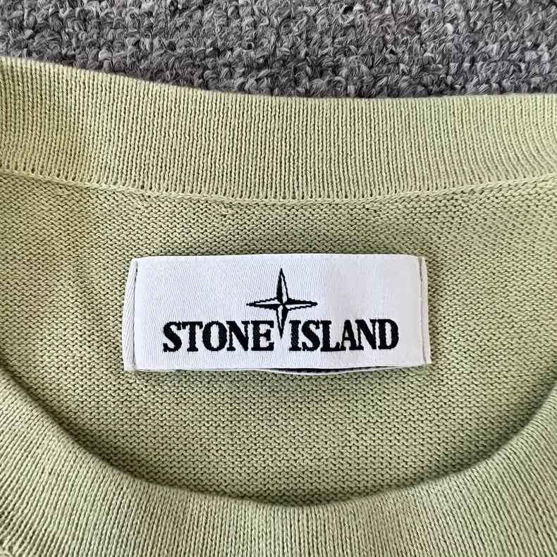 Stone Island Knit Sweater in Avocado Color