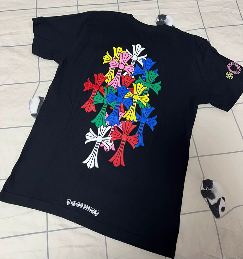 Colorful Chrome Hearts Short Sleeve Tee