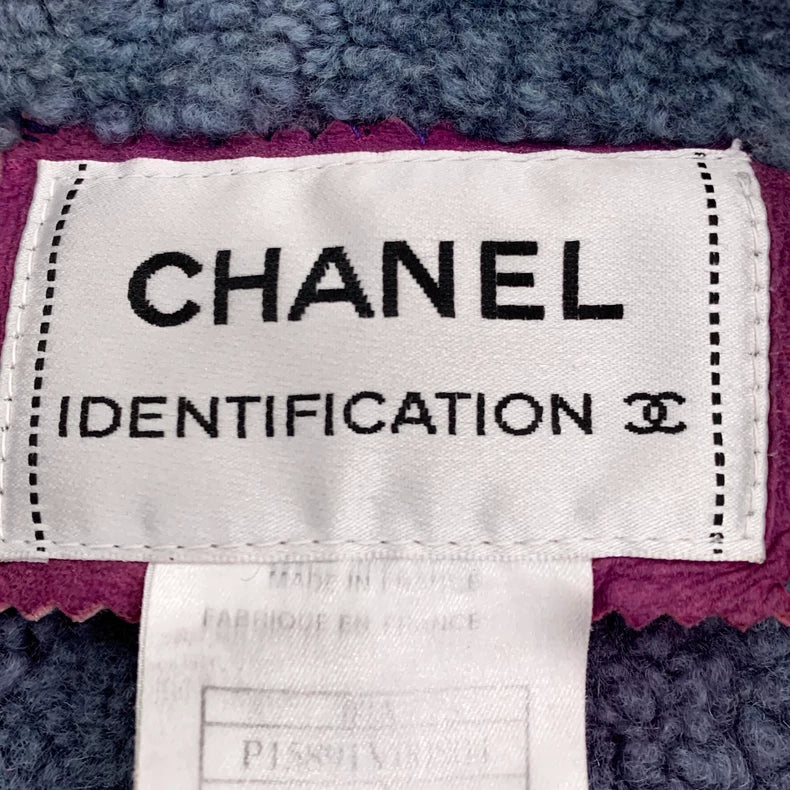 Purple Shearling Lapel Jacket by Chanel