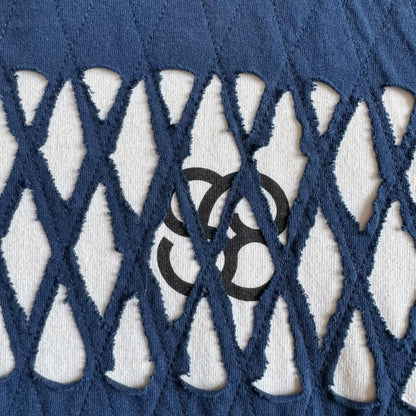 Blue Diamond Pattern Hoodie-zp