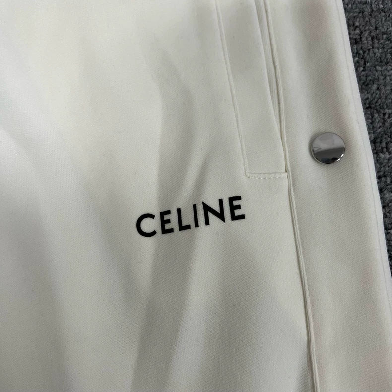 Celine Button-Up Pants in Cream Color