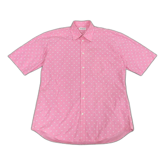 Balenciaga Short Sleeve Pink Shirt