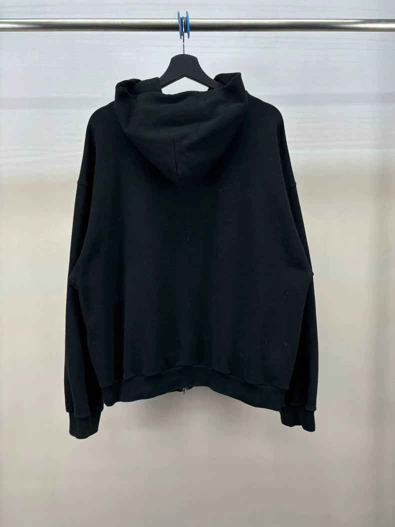 Balenciaga Zip-Up Hoodie with Post-It Note