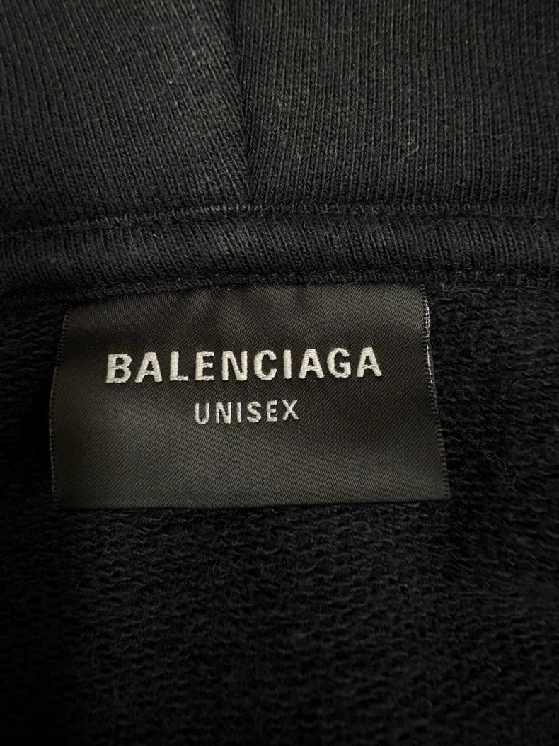 Balenciaga Zip-Up Hoodie with Post-It Note