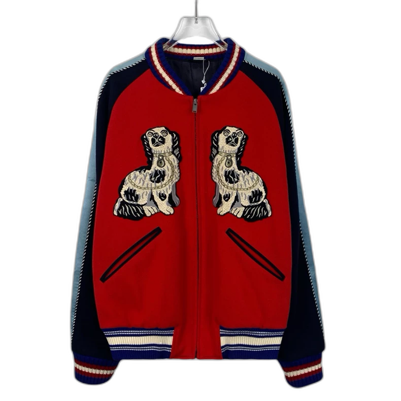 Gucci Embroidered Wool Baseball Jacket