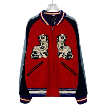 Gucci Embroidered Wool Baseball Jacket