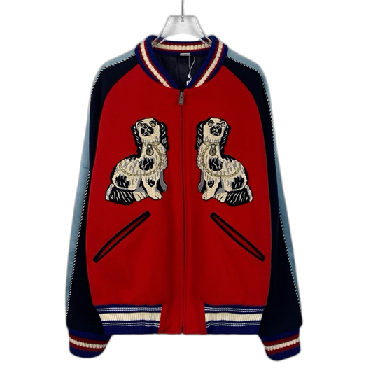Gucci Embroidered Wool Baseball Jacket