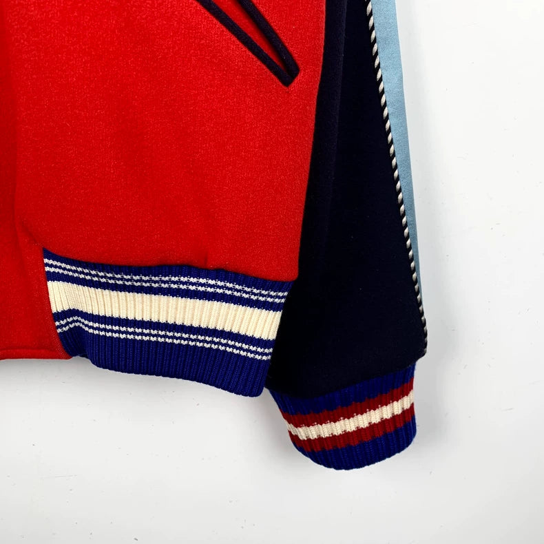 Gucci Embroidered Wool Baseball Jacket